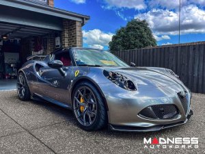 Alfa Romeo 4C Carbon Fiber Side Skirt Set - Shark Fin - w/ Alfa Romeo Logo